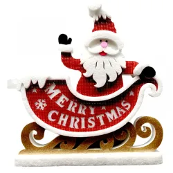 Deda Mraz sa postoljem Novogodišnja dekoracija 46cm
