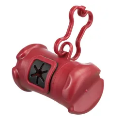 Dispenzer za higijenske kesice sa kukom za kačenje Crvena