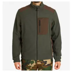 Braon-zeleni duks od flisa za lov 500