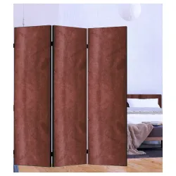 Paravan Amsterdam pliš 3 krila 150x175cm crevni