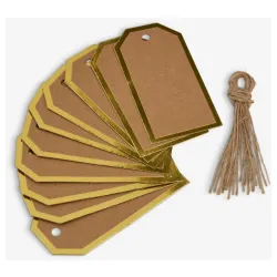 Etikete za poklone od braon papira – set od 10 komada