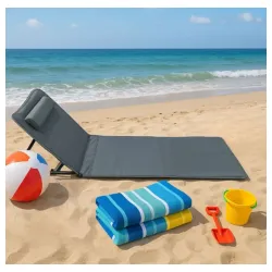 Ležaljka sklopiva za plažu 140x39cm siva