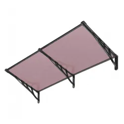 Nadstrešnica ravna 200x90 Crna Bronza 5mm Leksan