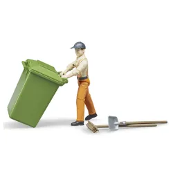 Figura čovek sa kantama za smeće Bruder