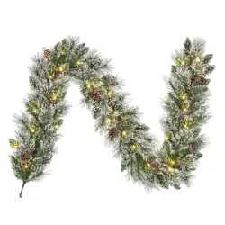 Girlanda vandans led zelena sa snegom 30l tips 100 na baterije  180x20cm