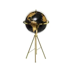 Globus na staklu crno-zlatni H60 cm 