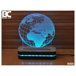 3D lampa Globus crveni