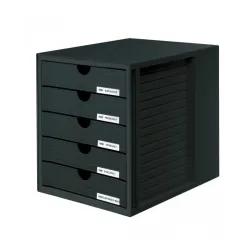 Police za dokumentaciju sa fiokama System Box 05PD1450B Crna 