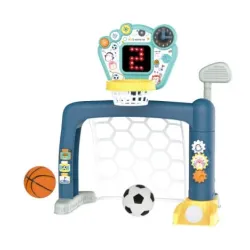 Dečiji Sport Set 3-u-1 – fudbal, košarka i golf – savršen je izbor za male sportiste koji vole raznovrsnu igru i aktivnost. Ovaj zabavni i edukativni set kombinuje tri popularna sporta u jednom, pružajući deci mogućnost da se oprobaju u različitim disciplinama i razvijaju veštine na zabavan način. Uz dodatne zvučne efekte, svaka partija postaje još uzbudljivija i podstiče decu da se više kreću i uživaju u igri.  Prošireni opis proizvoda  Multifunkcionalni sportski doživljaj:  Ittl Sport Set 3-u-1 omogućava 