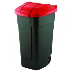 Kanta za smeće 110L Curver crno-crvena CU 12900-879