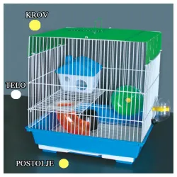 Kavez za hrčka H-5 bela i žuta