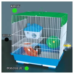 Kavez za hrčka H-5 crna i zelena