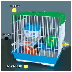 Kavez za hrčka H-5 crna i žuta