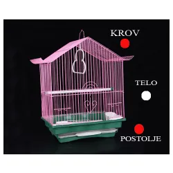 Kavez za ptice 102 bela i crvena