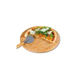 Daska za picu bambus 32cm sa točkićem za sečenje