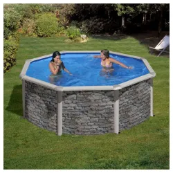 Okrugli montažni bazen Corcega Stone 460x132 