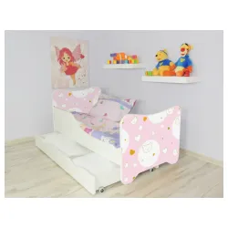 Dečiji krevet Happy Kitty sa fiokom- Kitty 160x80cm