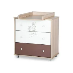 Komoda za bebu Safari Little Bunny White