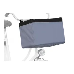 Korpa za bicikl za psa kockasta 38x25x25 cm Siva i crna