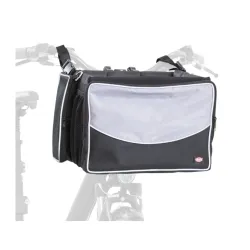 Korpa za bicikl za psa Profi 41x26x26 cm Crna i siva