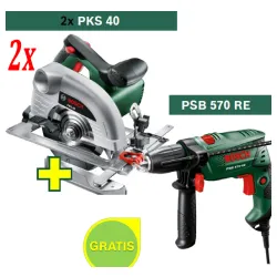 Kružna testera Bosch PKS 40 + Bušilica Bosch PSB 570 RE