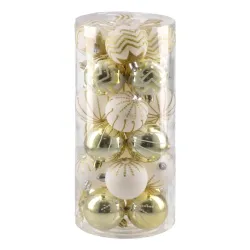 Icy set, novogodišnje kugle, set, srebrna, 6cm, 24K