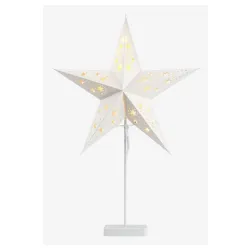 LED novogodišnja zvezda sa tajmerom – bela