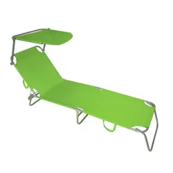 Ležaljka za baštu sa tendom zelena