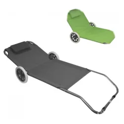 Ležaljka za baštu sa točkićima - zelena