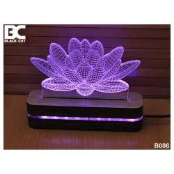 3D lampa Lotus ljubičasti