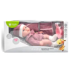 Lutka beba 30 cm sa posudom za hranu