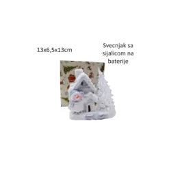 Novogodišnji svećnjak kućica 18-3160