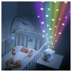 Muzička lampa projektor Chicco kocka roze