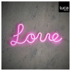 Neonsko svetlo love pink led ip20 sa tajmerom i adapterom