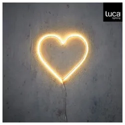 Neosko svetlo srce crveno led ip44 sa adapterom i daljinskim  - L33XW2XH33CM