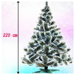Gusta novogodišnja jelka Bor sa belim vrhovima 220 cm