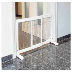 Ograda za pse drvena bela