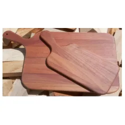 Daska sa krivom ručkom 390 x 200 x 15 mm 907 Orah 