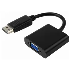 E-GREEN Adapter DisplayPort (M) VGA D-sub (F) crni