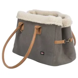 Torba rachel 25x30x40cm sivo/braon sa tedy plišom do 7kg