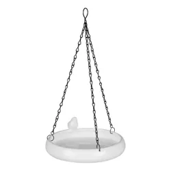 Kupatilo za ptice viseće od keramike 150ml/21cm belo