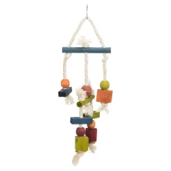 Igračka za papagaja drvo/koža