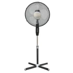 Podni ventilator crno srebrni