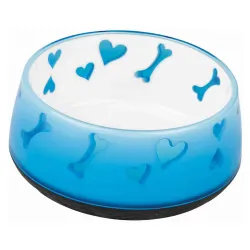 Posuda za pse kosti i srca 15cm plava