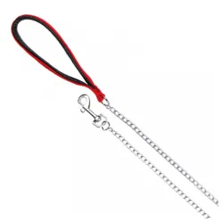 Povodac za pse metalni sa najlonskom ručicom XS-S Crveni