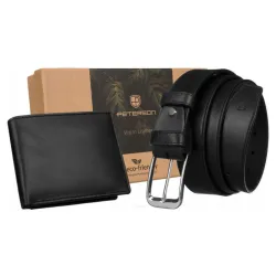 Set novčanik i kaiš Peterson crni