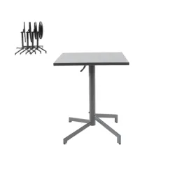 Trpezarijski sto sklopivi od čelika 60 x 60 cm