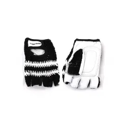 Rukavice za teretanu retro crochet crne XL