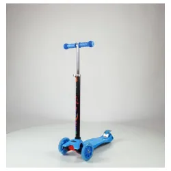 Trotinet za decu jednobojni sa svetlećim točkićima Plavi