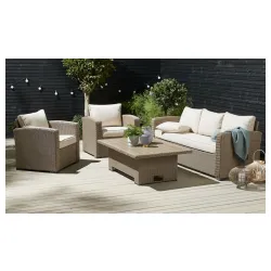 Lounge garnitura Vemb 5 osoba natur